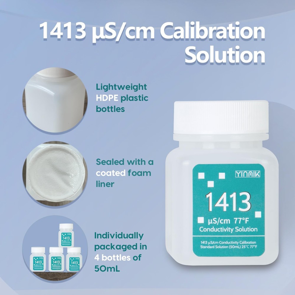 1413 μS/cm Calibration Solution, Conductivity Salt Standard Buffer Solution f...