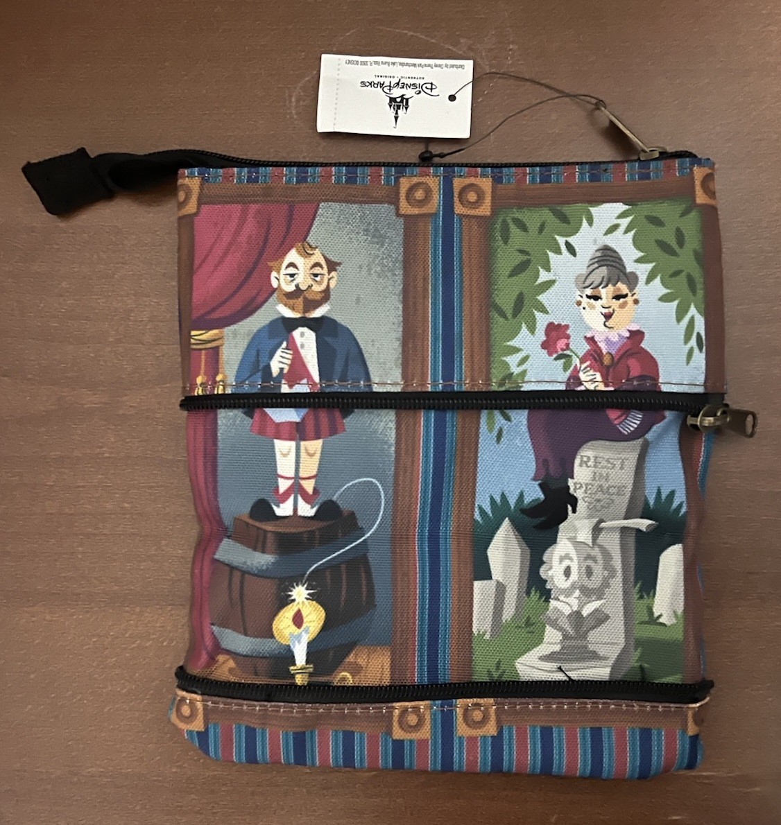 Disney Parks Haunted Mansion Stretching Room Portraits Zipper Pouch Bag