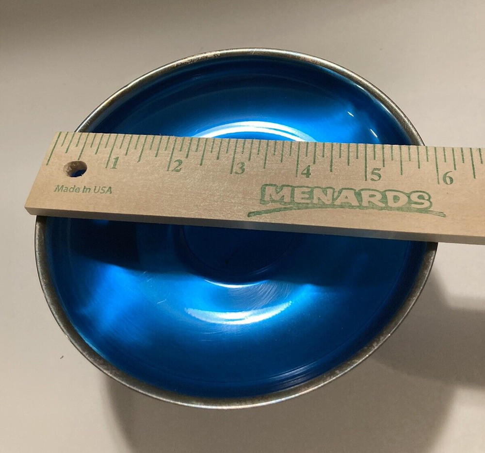 Onieda Silversmiths Pedestal Compote/Candy Dish with Blue Enamel Top Vintage