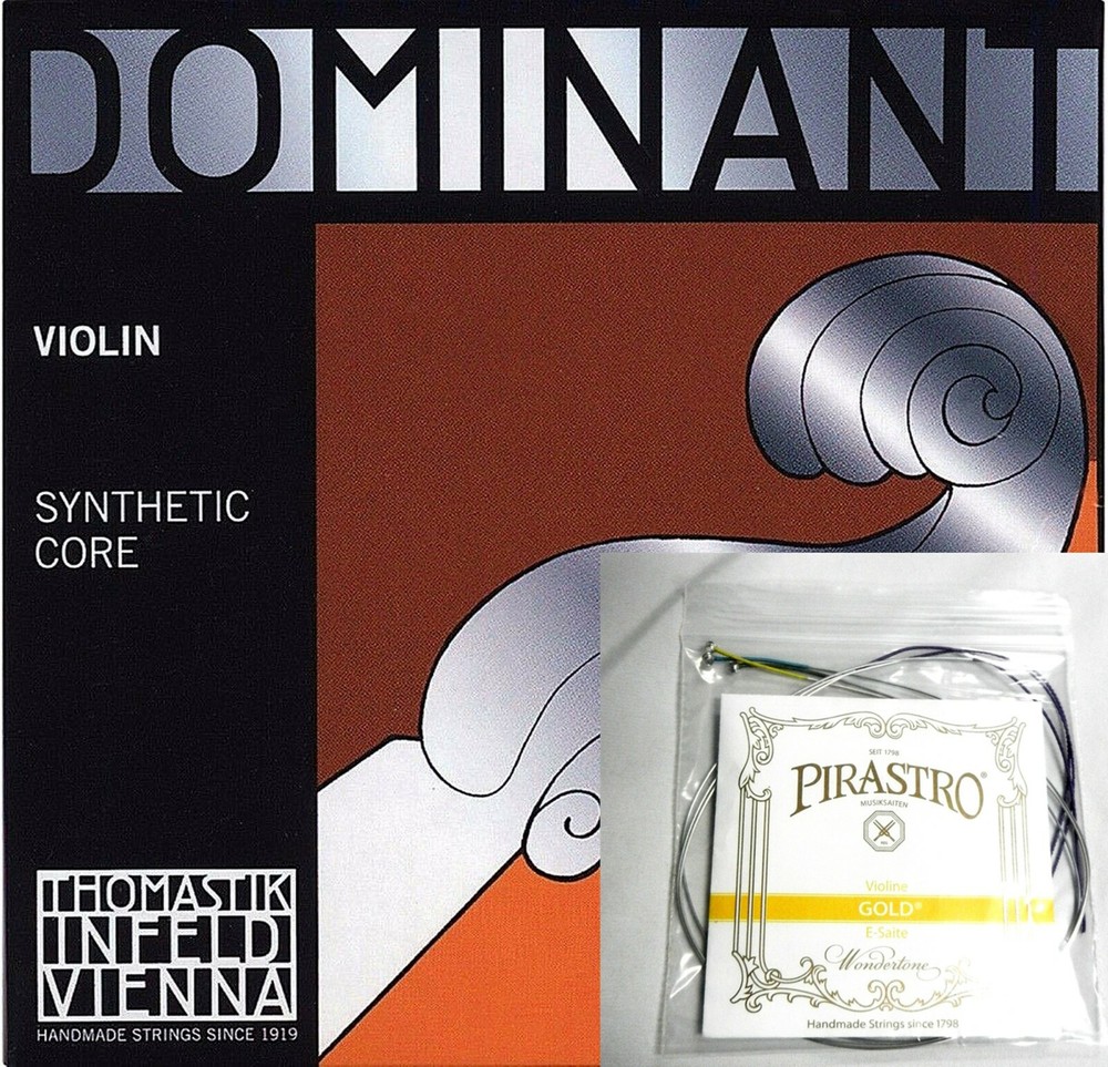 ^_^ *** Dominant Violin String set W/ Gold Label E Ball End- 4/4 Full Size***