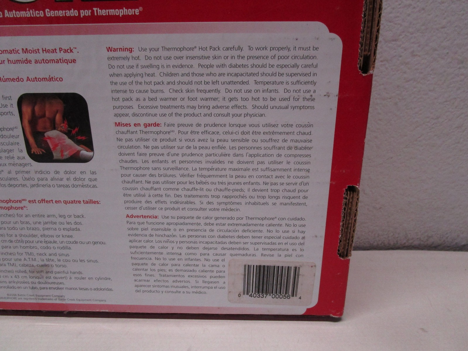 NEW ~ THERMOPHORE Moist Heating Heat Pack Pad Electric 056 Medium 14 x 14 Beige