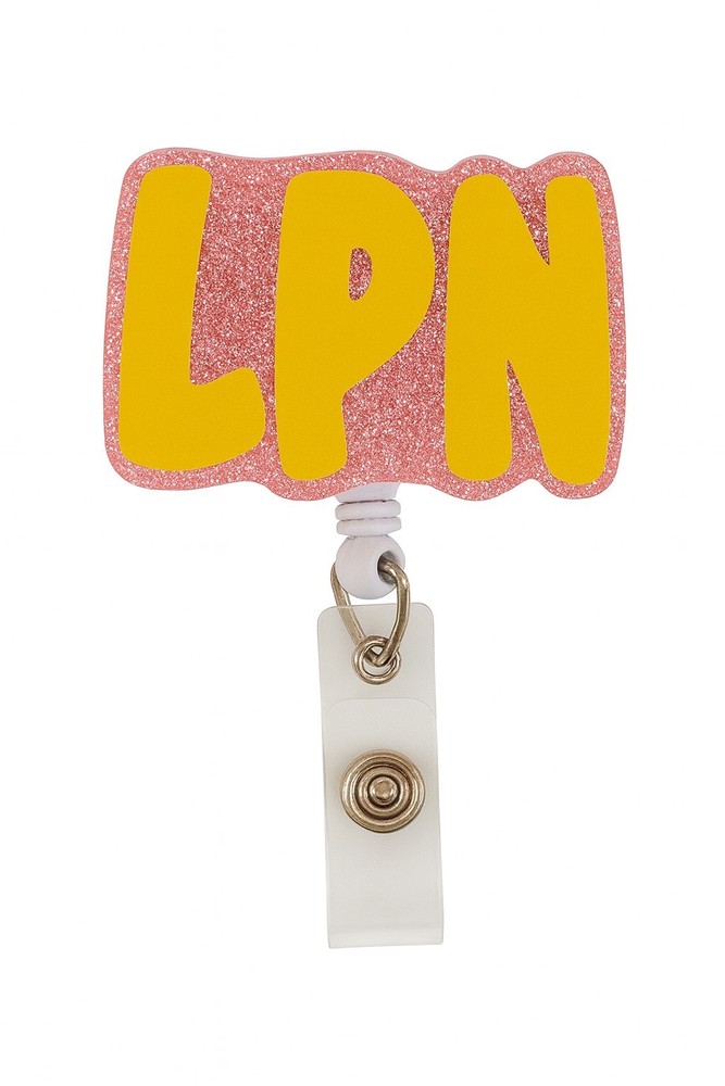 Peach LPN Badge Reel