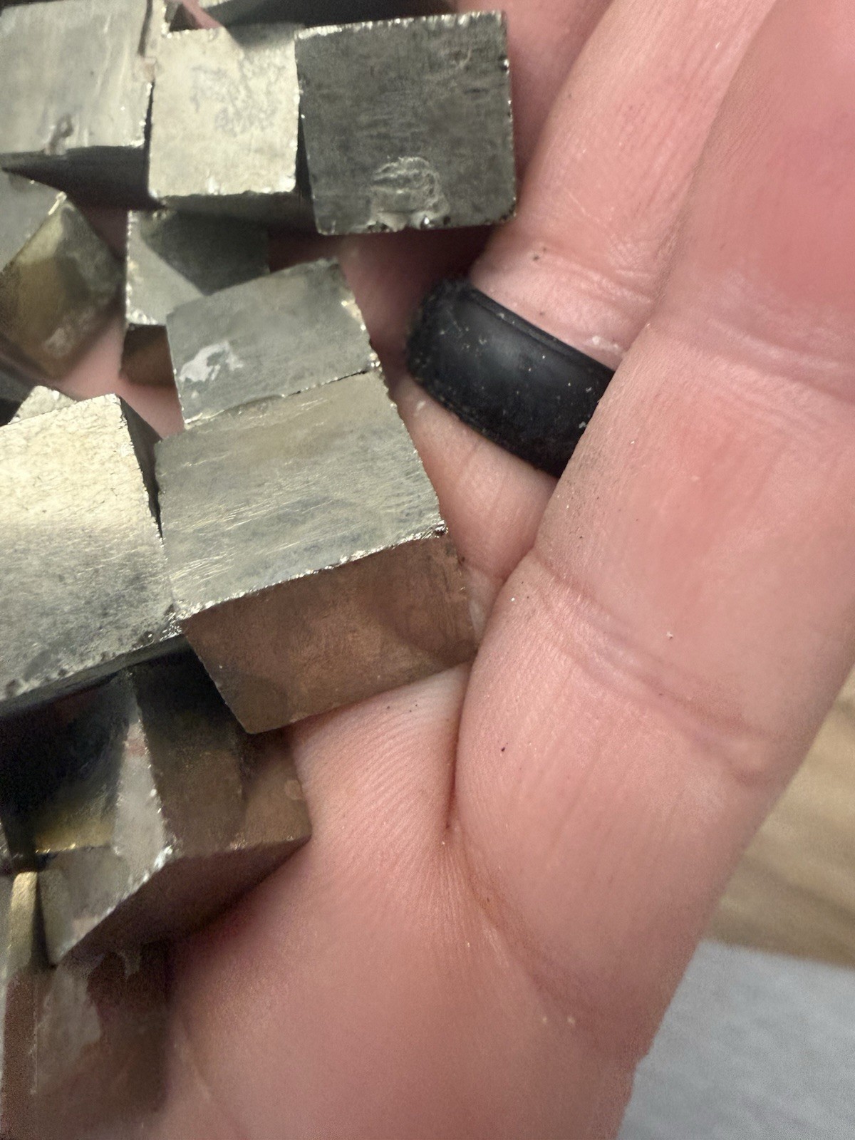 almost 1lb mixed pyrite cubes limonite after pyrite lot 2