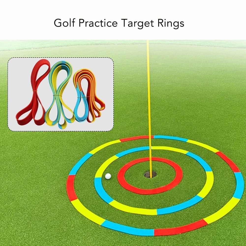 Golf Practice Target Rings Ultra Thin Silicone Vibrant Targets Indicator Golf