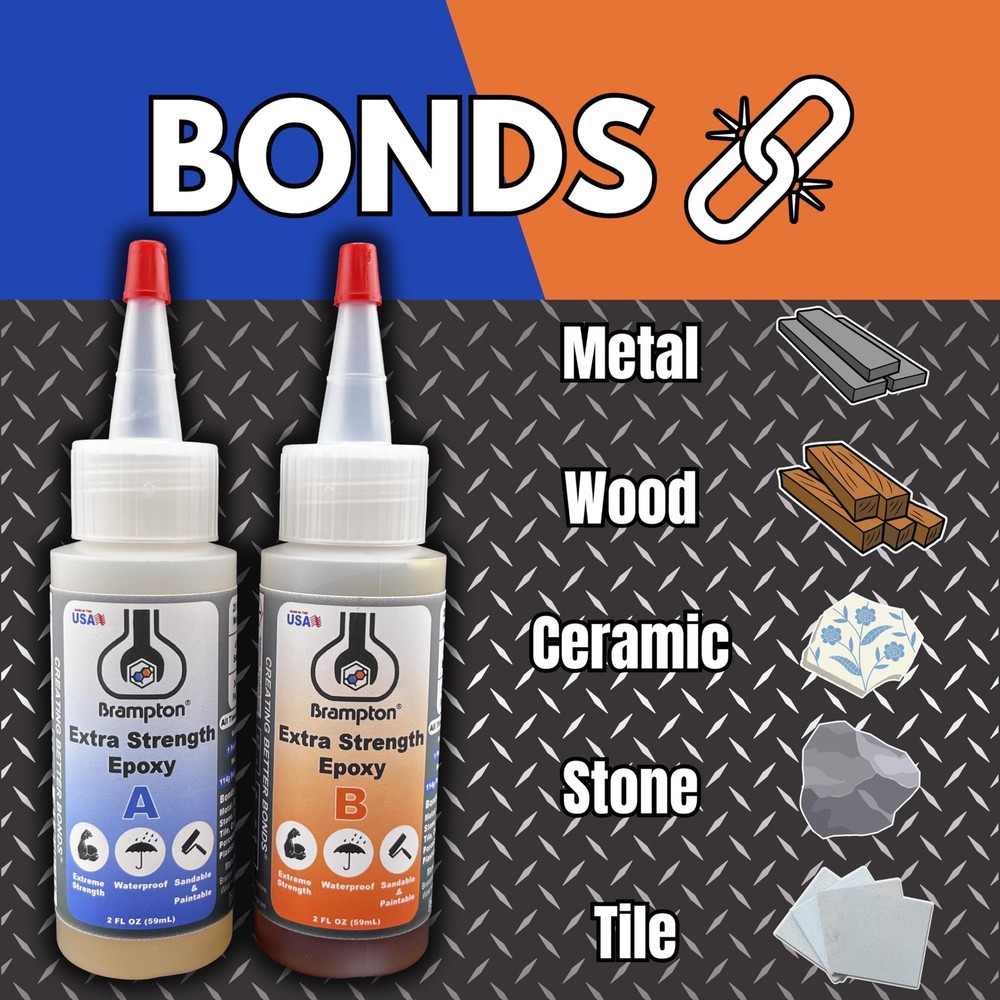Brampton Extra Strength Epoxy, 20-Minute Work Life, Waterproof 2-Part Epoxy G...