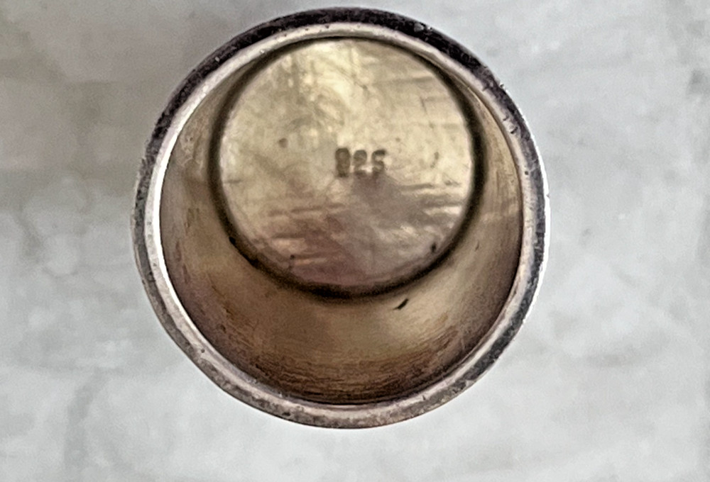 Vintage Sterling Silver 925 Sewing Thimble Engraved Scroll Design