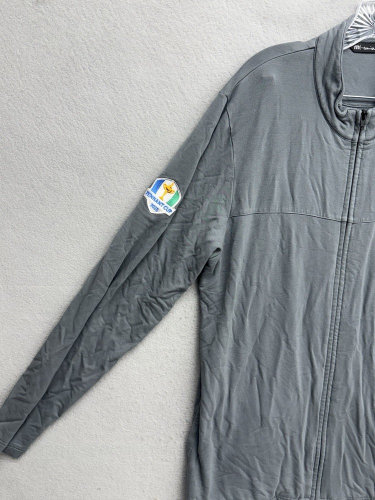 Travis Mathew Men's Performance Stretch Full Zip Jacket Gray Size Large L
