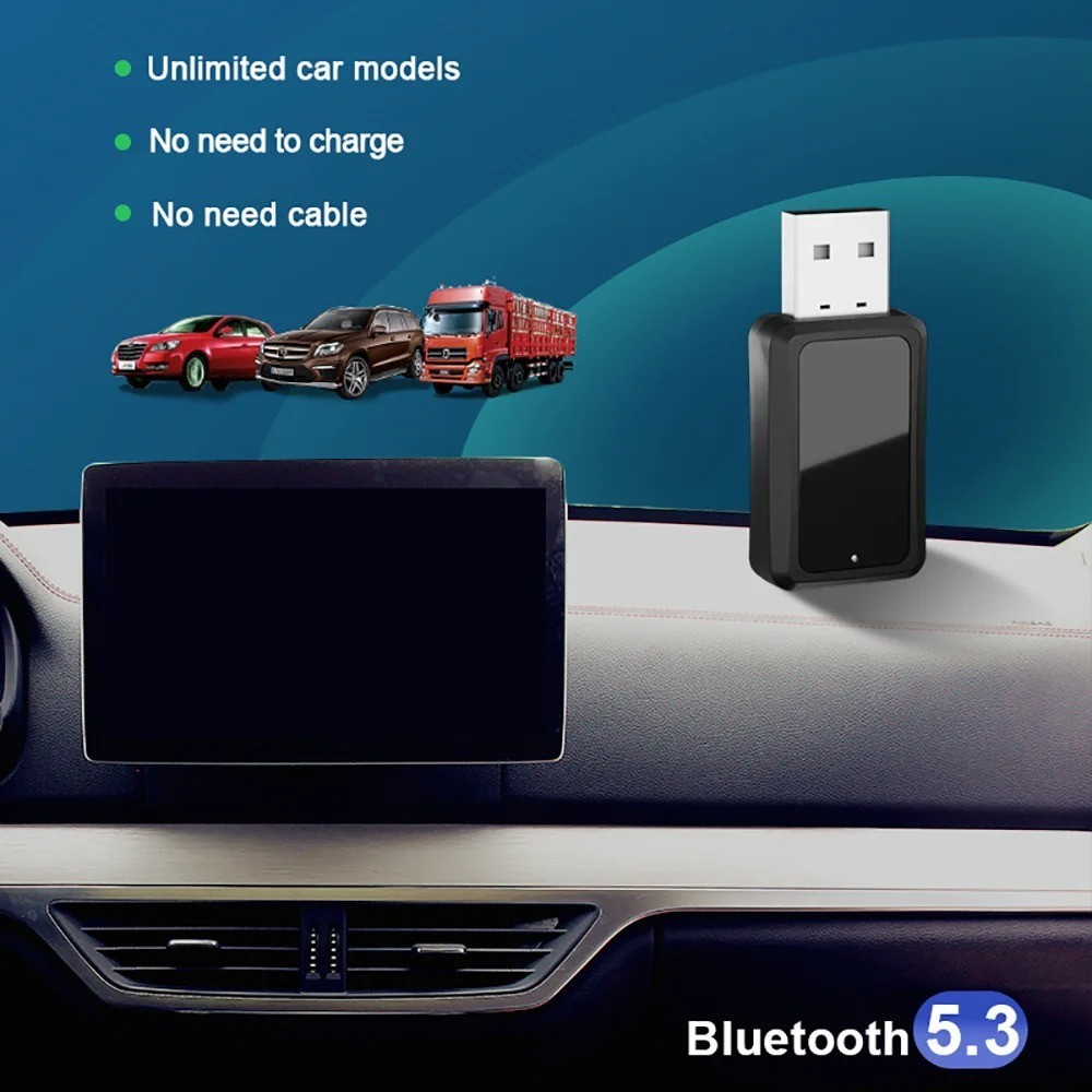 Bluetooth 5.4 Car Transmitter Receiver Handsfree Call USB Mini Wireless Audio