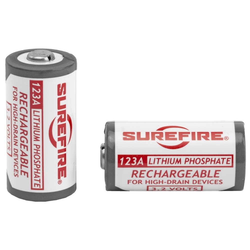 Surefire, Battery, LFP123 Rechargeable, 2/Pack, White
