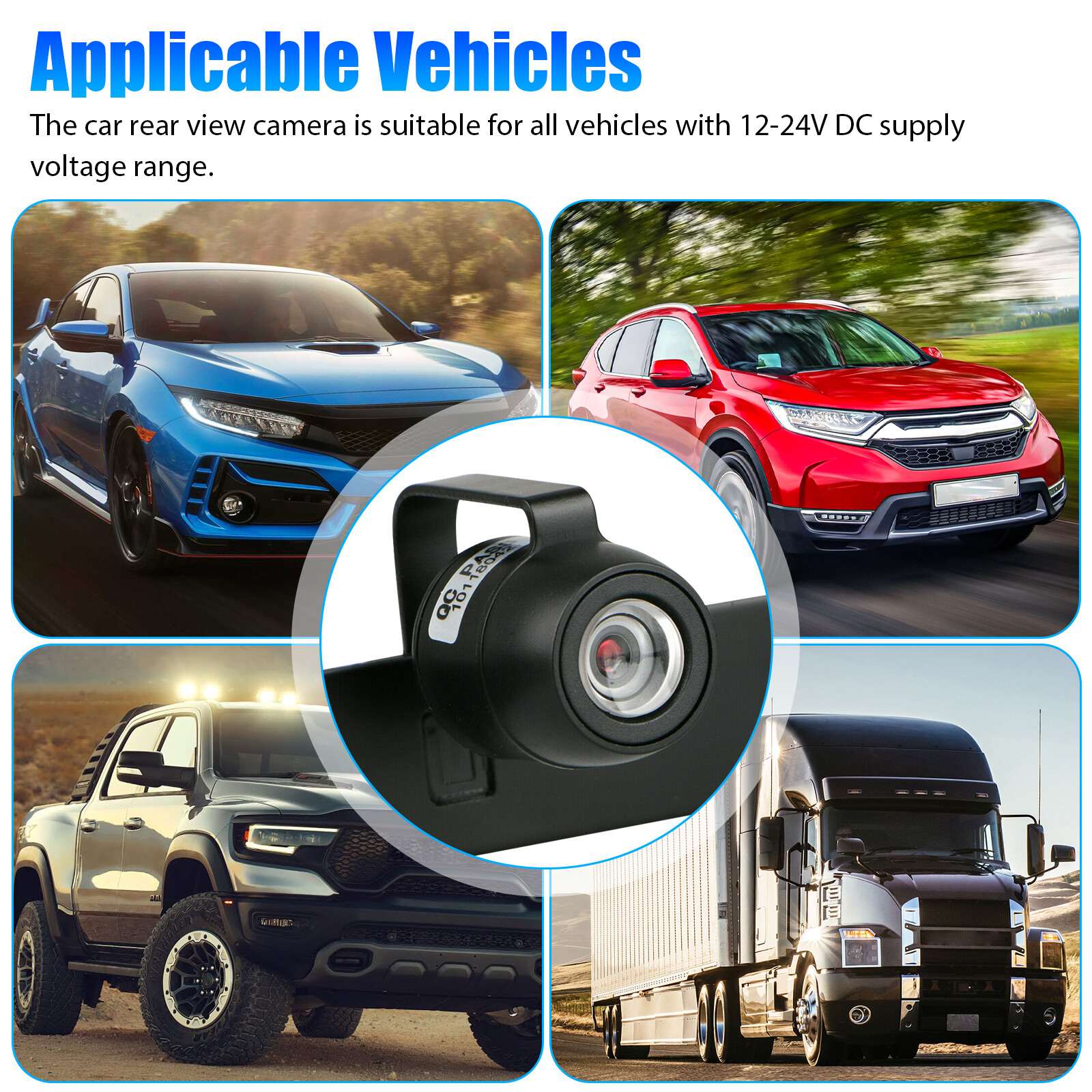 170° HD Car Rear View Camera Night Vision Backup Reverse Parking Cam Waterproof