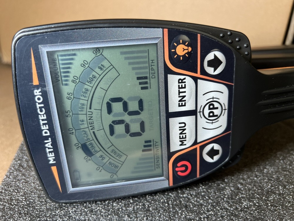 Foldable Metal Detector SJ009, High Accuracy Lightweight Collapsible, Open Box