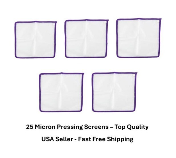 25 Micron Pressing Screen 8"x8" for Bubble Hash Bag USA SELLER - FREE SHIPPING