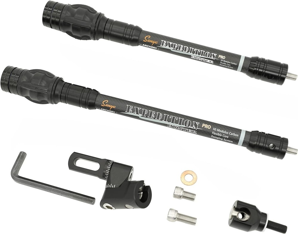 Professional Archery Stabilizer Kit - Lightweight Carbon Body & Weights Included