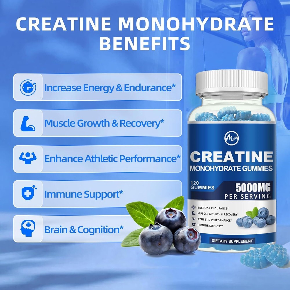 Creatine Monohydrate Gummies - Increase Strength and Build Muscle