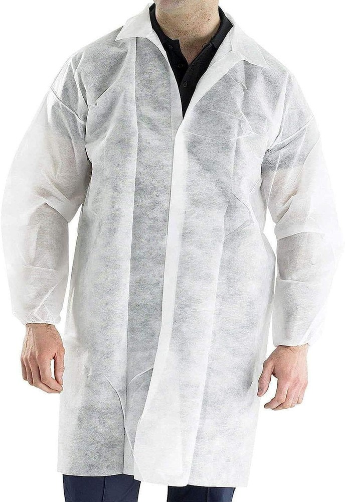 Disposable Polypropylene Coats Disposable Coats 3XL - 5 Pack