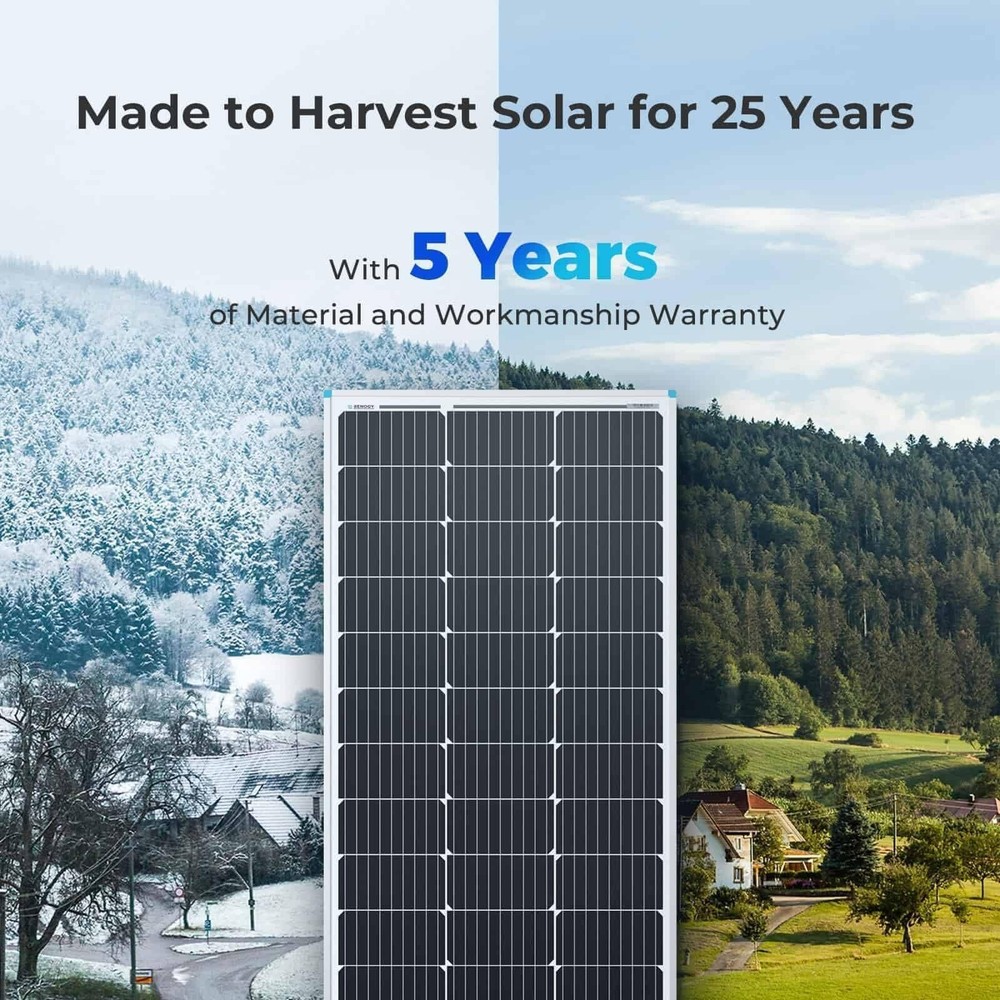 Renogy Solar Panel 100 Watt 12 Volt, High-Efficiency Monocrystalline PV Modul...