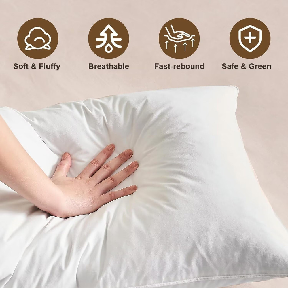Goose Down Feather Pillows Queen Size - Hotel Collection Bed Pillows