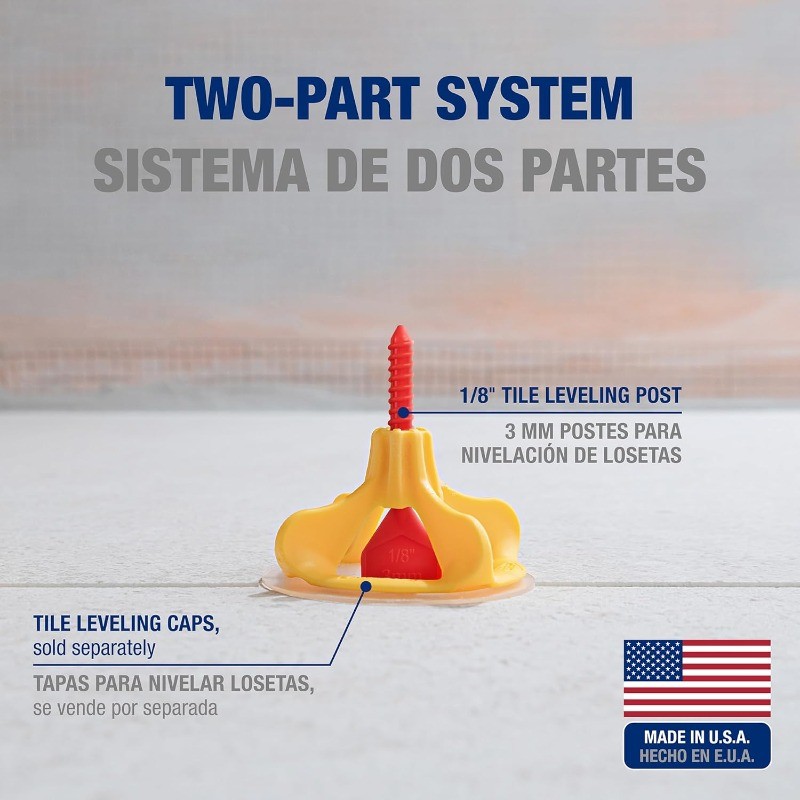 QEP 99839 LASH 360 Tile Leveling System 1/8" Posts (1,000 Pack)