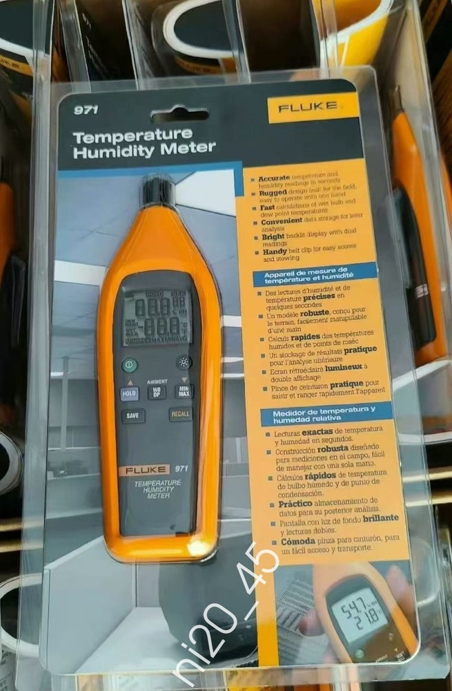 New Fluke 971 Temperature Humidity Meter, Original Packaging