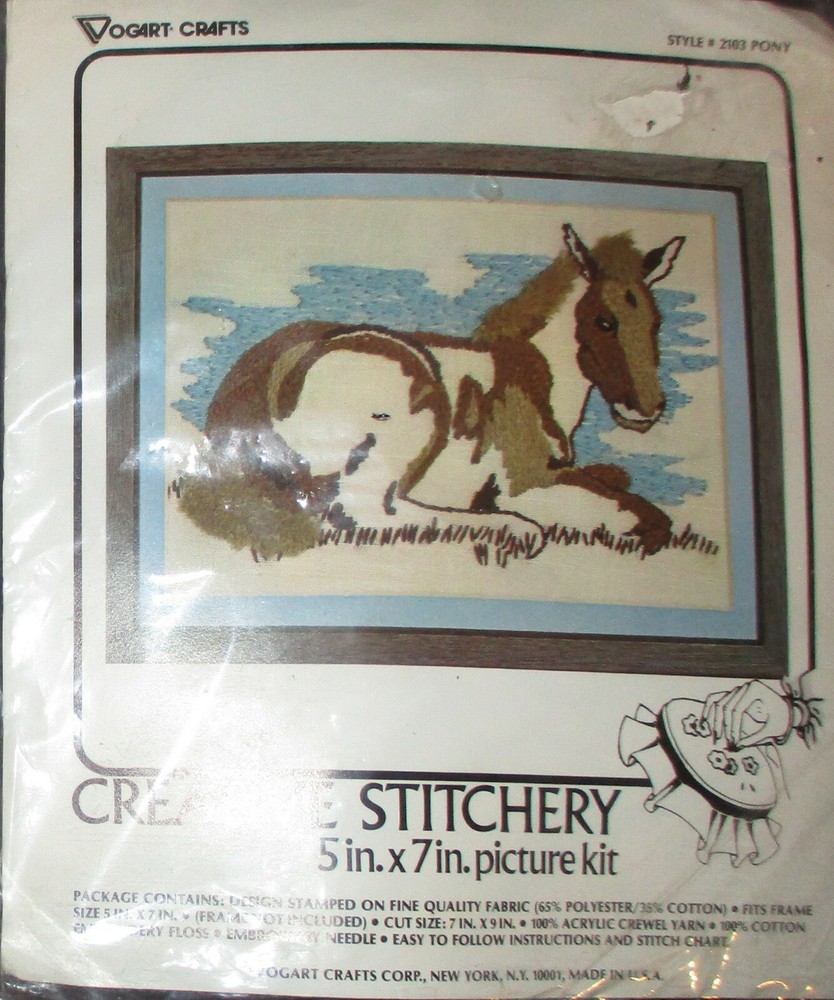 Creative Stitchery Pony #2103 5" x 7" NEW