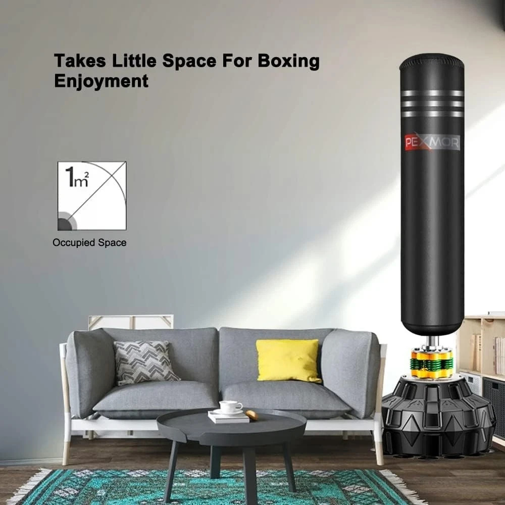Freestanding Punching Bag Heavy Solid Boxing Bag with Suction Cup Armor Base &