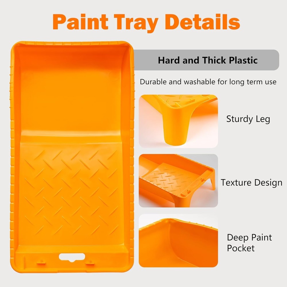 Paint Roller Kit 22 Piece, 4" 2" Paint Rollers,Foam Paint Roller,Microfiber Roll