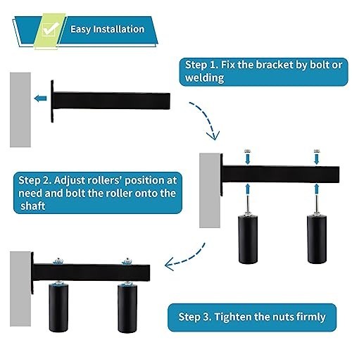 Adjustable 6" Nylon Slide Gate Guide Roller - Durable Support Assembly for Stabi