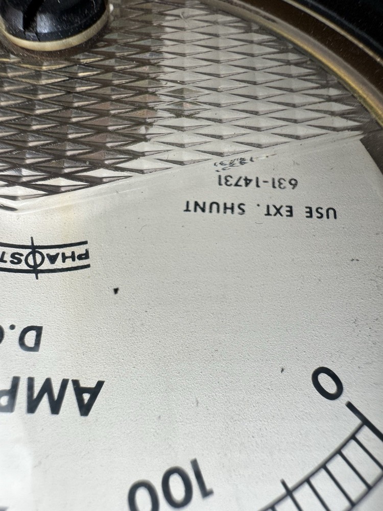 Phaostron ruggedized analog DC ammeter