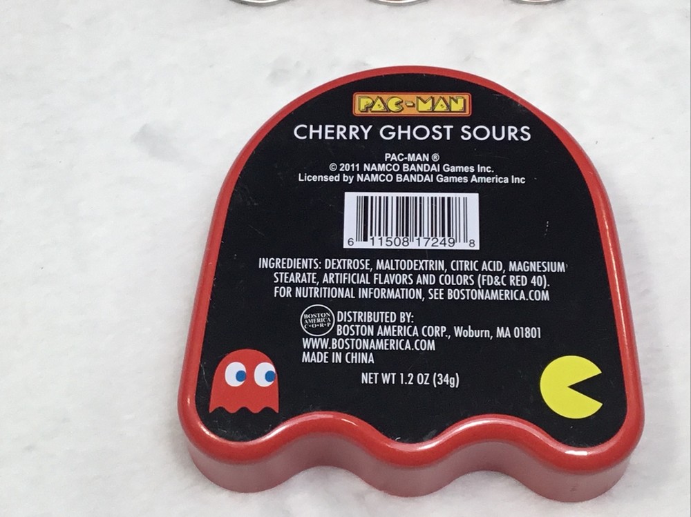 2011 Nampo Pac-Man Empty Red Blinky Candy Tin Container with Lid