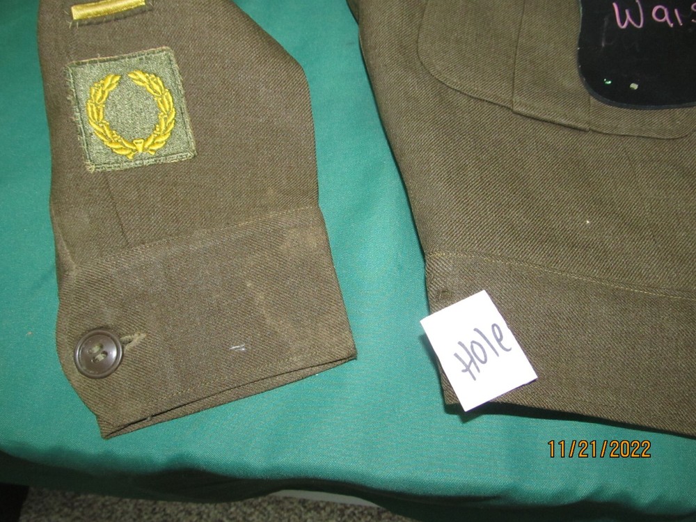 WWII 3Rd Army & Army Service Forces Ike Jacket, Pants, Hat & Tie
