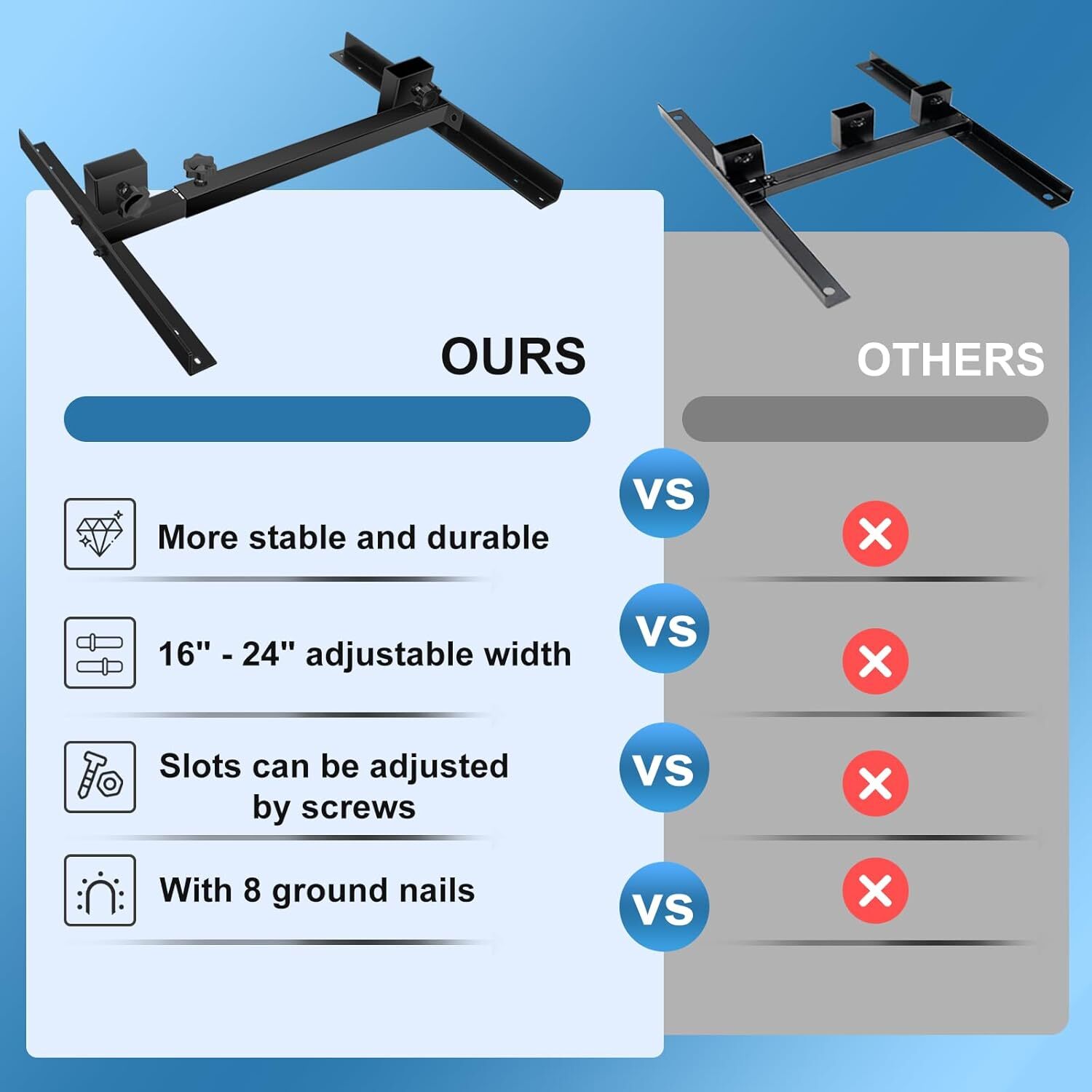 2Pack Metal Shooting Target Stand Base,Adjustable Paper Target Holder USPSA/IPSC