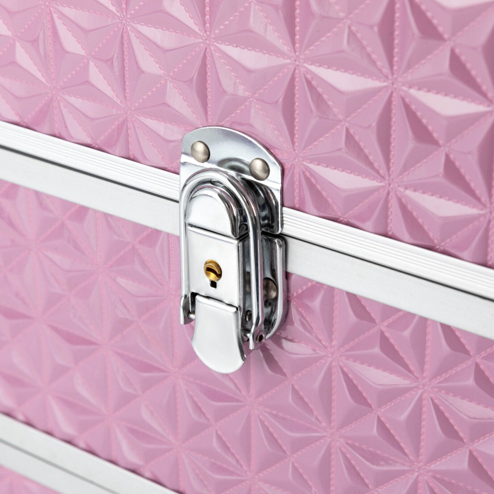 Professional Rolling Makeup Train Case Cosmetic Trolley Makeup Storage Organizer