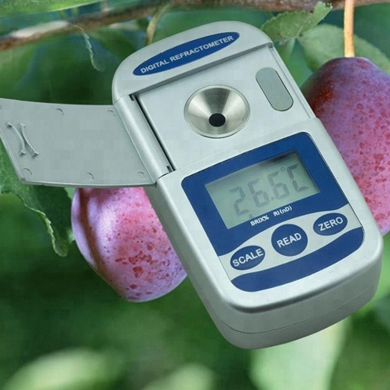 Handheld Brix Meter Fruit Vegetables Refractometer with Brix Range 0 to 45%