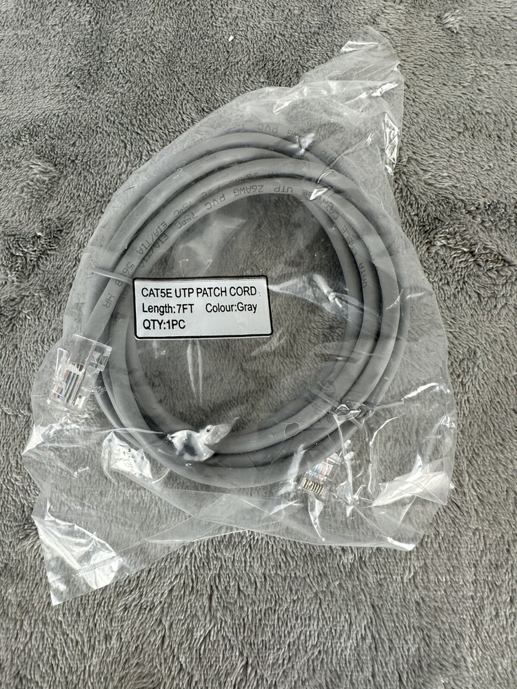 CAT5E UTP Patch Cord 7FT Gray 1PC