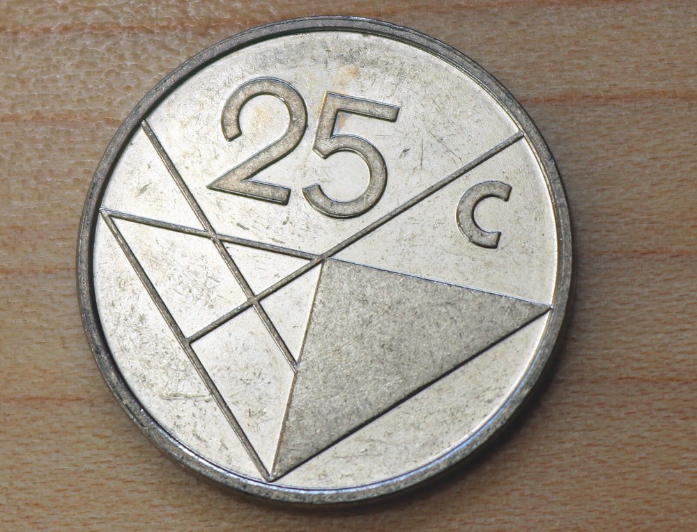 1995 Aruba 25 Cents