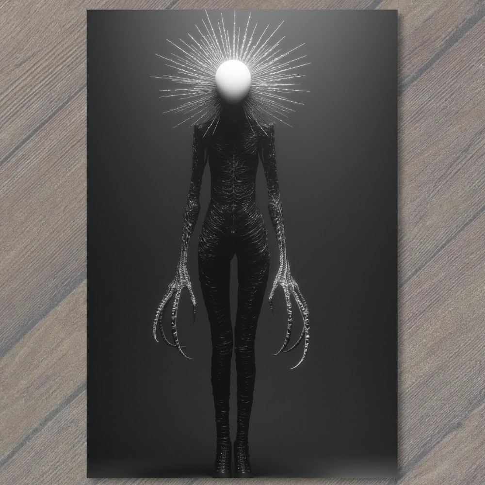 POSTCARD Faceless Shadow Figure Claw Hands Dark Gothic Horror Creature