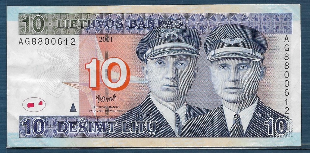 Lithuania 10 Litu, 2001, P 65, XF