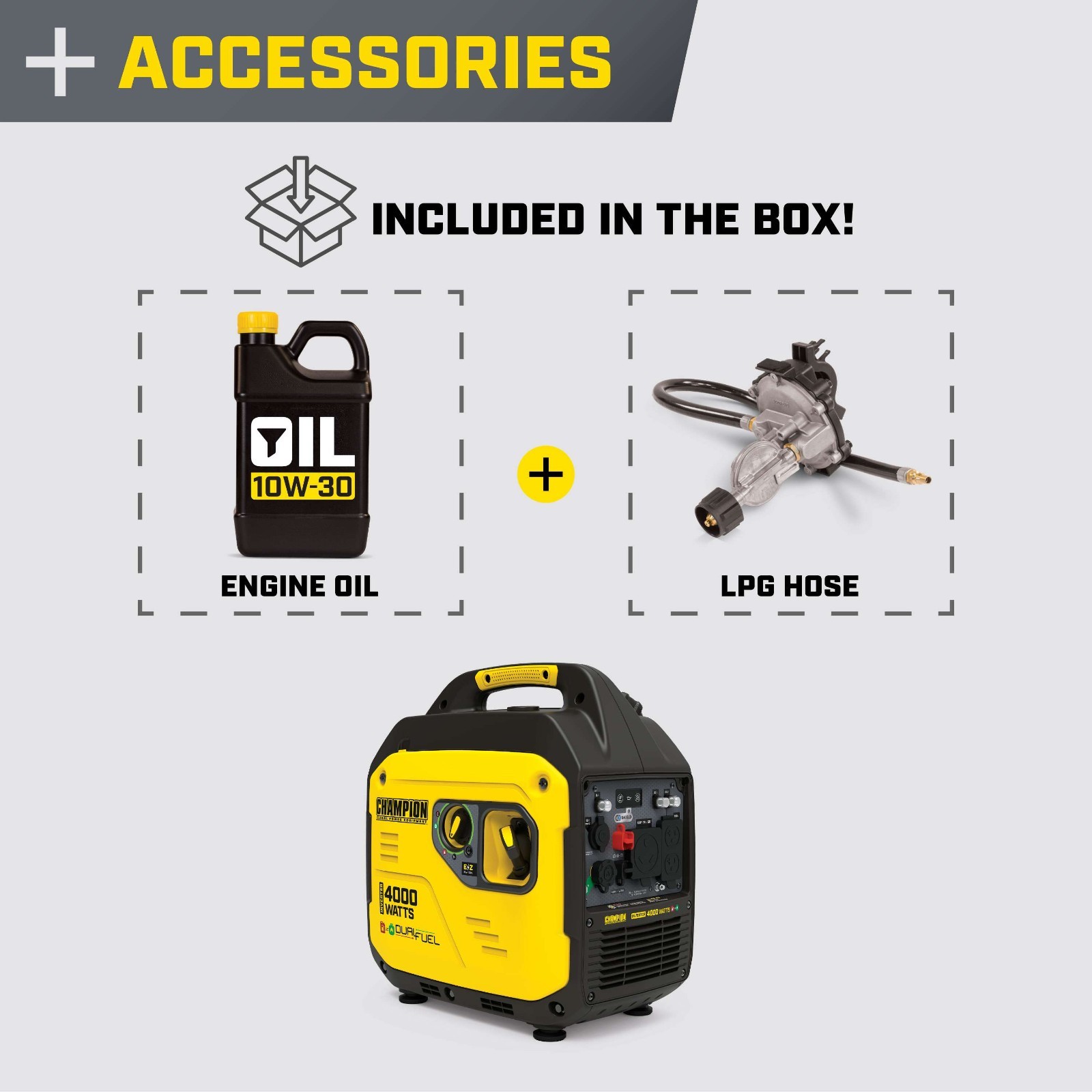 100809 - Champion 4000W Inverter with CO Shield® - NEW