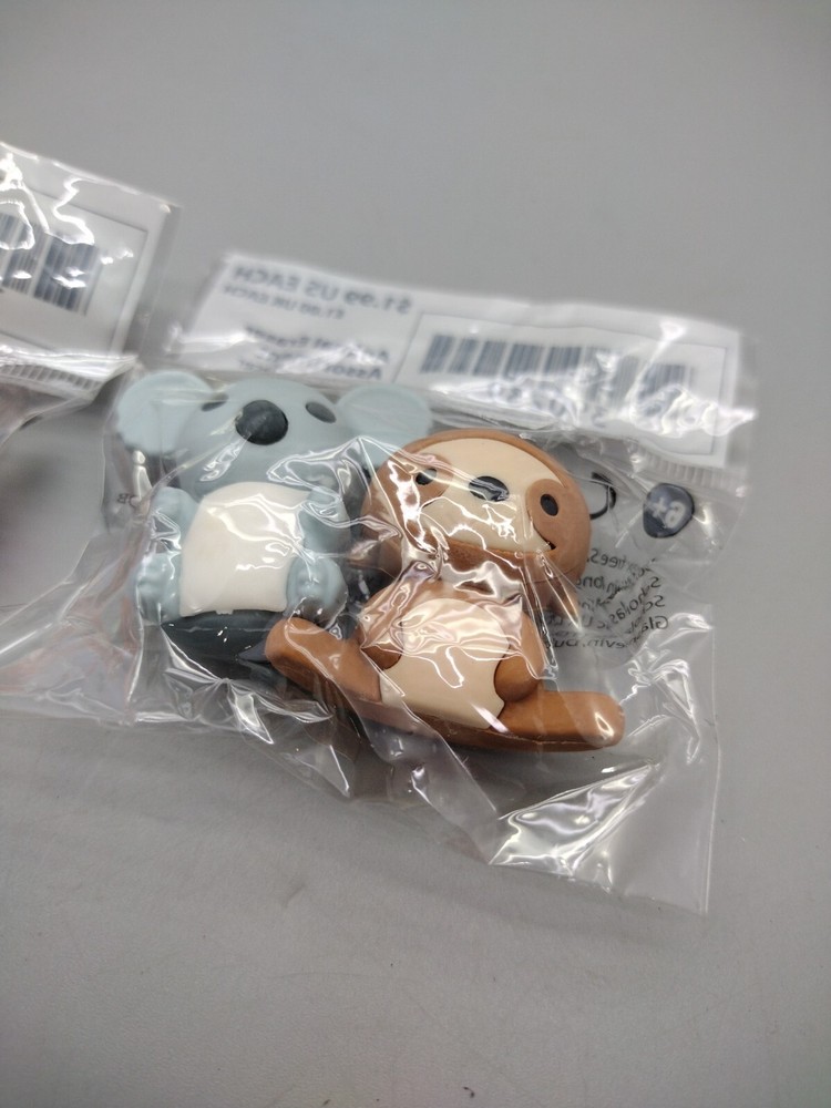 4ct Animal Erasers Panda Fox Koala Sloth