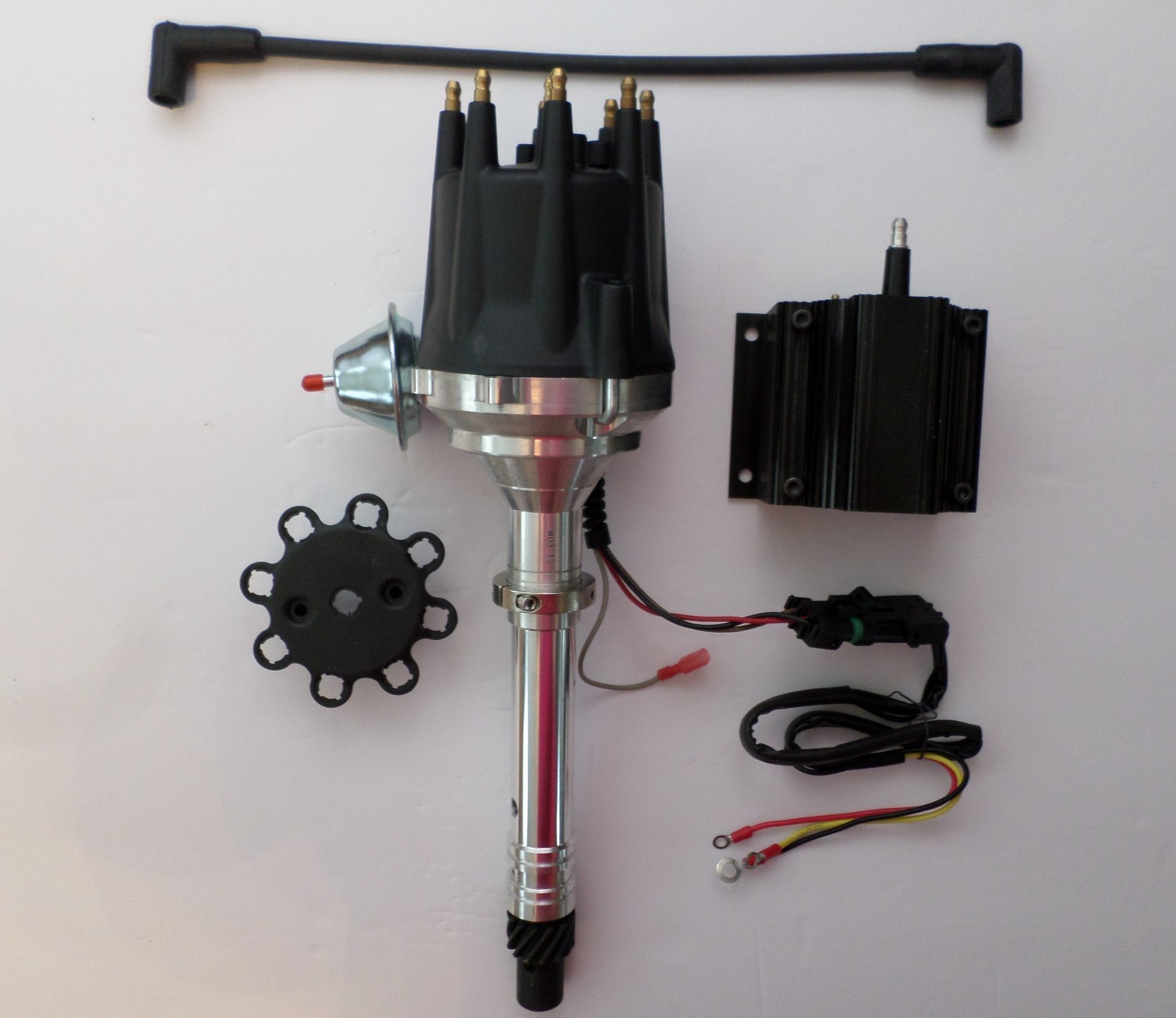 CHEVY Pro Series 350 454 Ready-to-Run Black Small Cap HEI distributor + 50K Coil