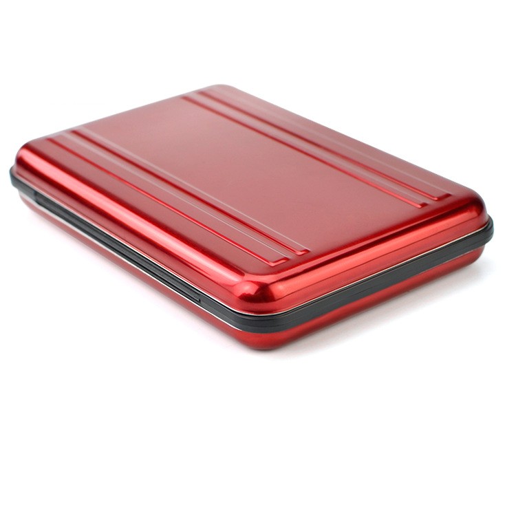 Red SDXC Storage Aluminum Case Micro SD Cards Holder Case Memory Card Box 2PC