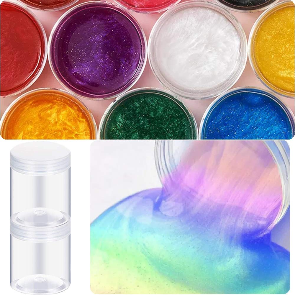 Plastic Jars Clear 20 Pack 4oz 120ml Wide Mouth Empty Storage Containers Lids