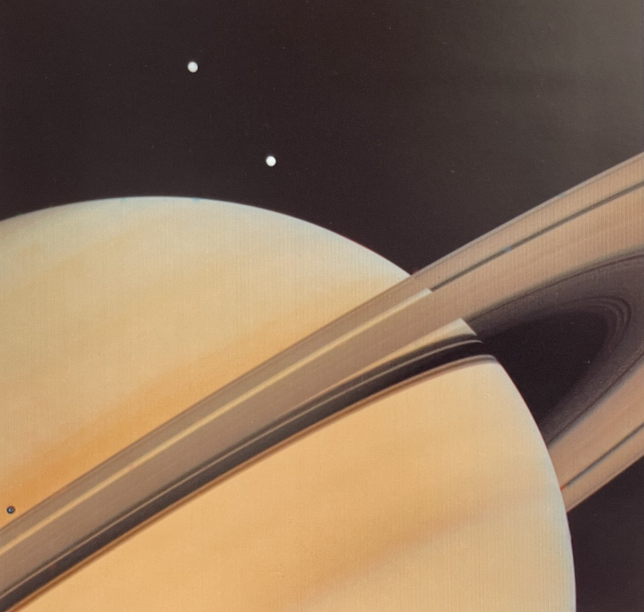 VINTAGE SPACE NASA PHOTO SATURN  VOYAGER  JPL KODAK PAPER