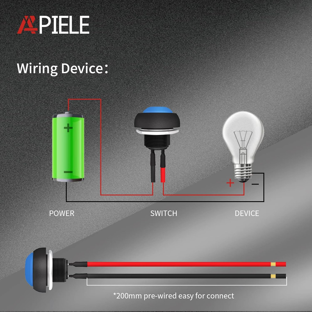 12Mm Momentary Push Button Switch Mini round Switch Waterproof 1A 250V AC SPST