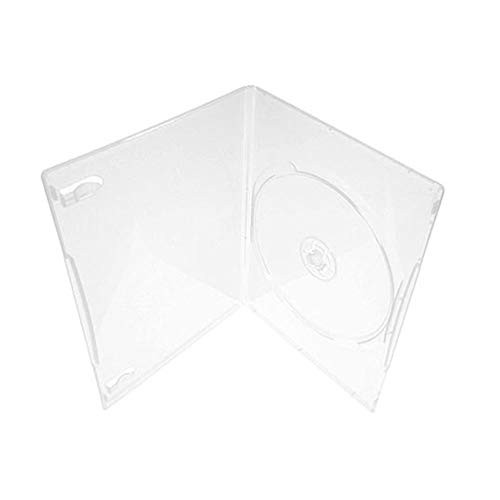 7mm Slim Clear Single CD/DVD Case, 100 Pieces Pack.