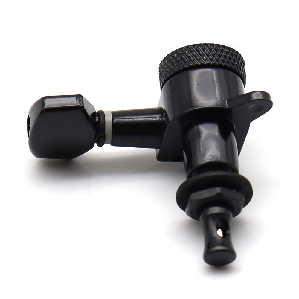 6 Inline Lefty Locking Electric Guitar Tuning pegs Tuners Machine heads Black