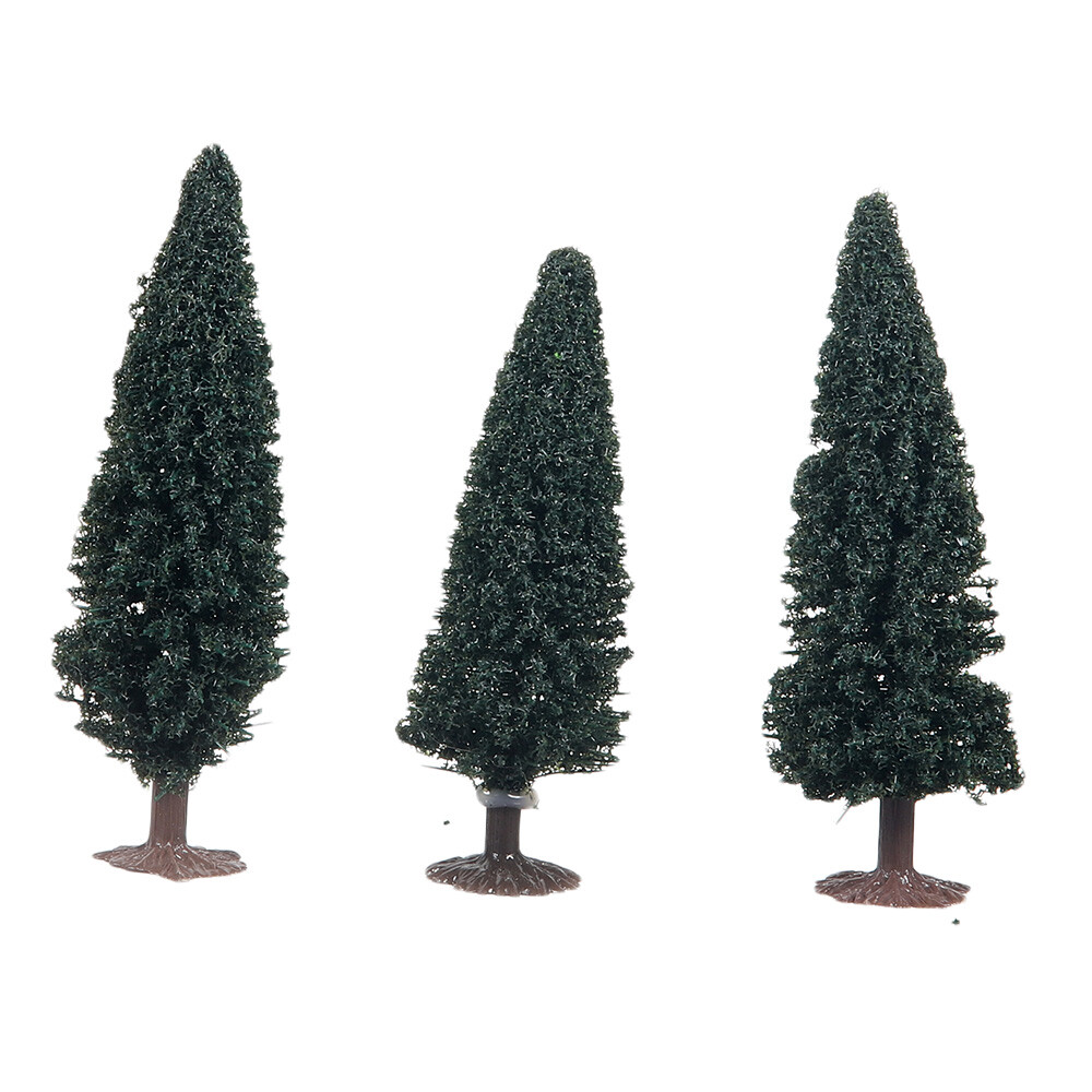 40pcs Model Pine Trees Deep Green Christmas Village HO Scale Railway Layout