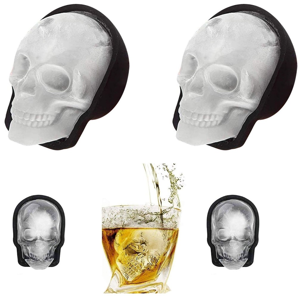 Ice Tray Big Skull 2 Pack - Modeling Chocolate & Ice