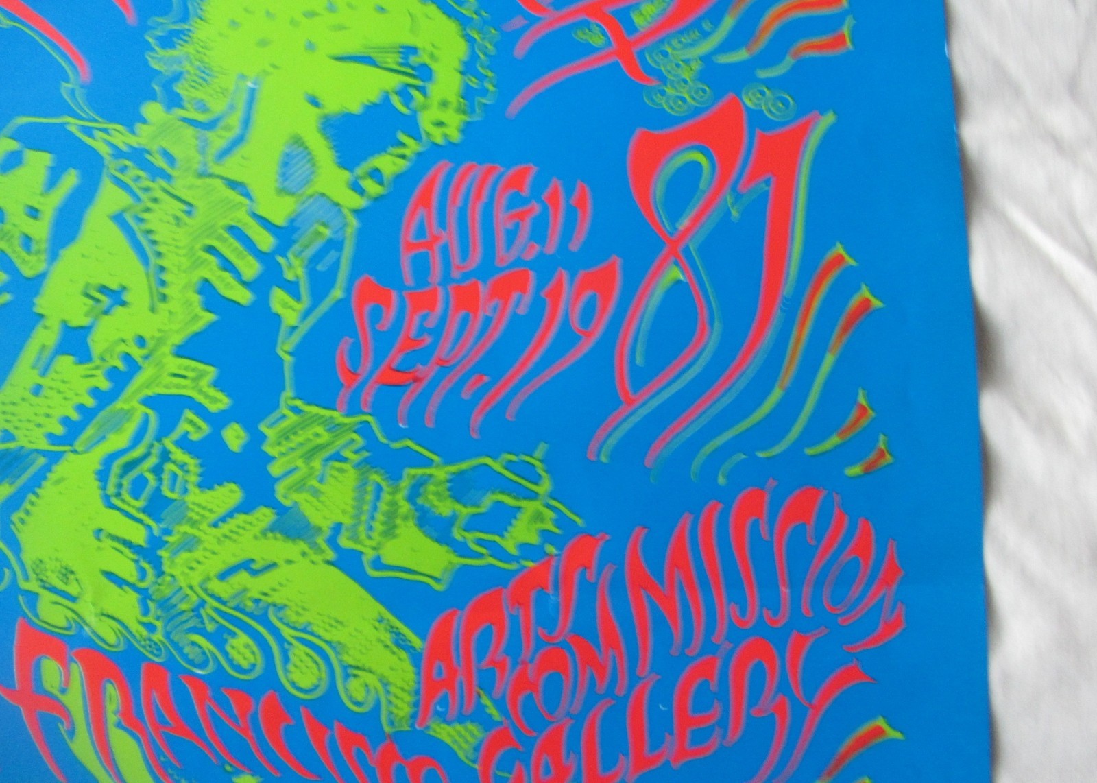 Original 1987 Rick Griffin “Retrospectacle” Jimi Hendrix Tribute Poster SF rare