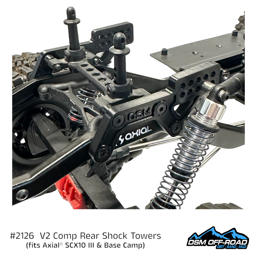 V2 Rear Comp Shock Towers (fits Axial® SCX10 III & Base Camp)